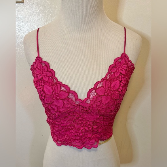 Express Other - Express Pink Floral Lace Bralette